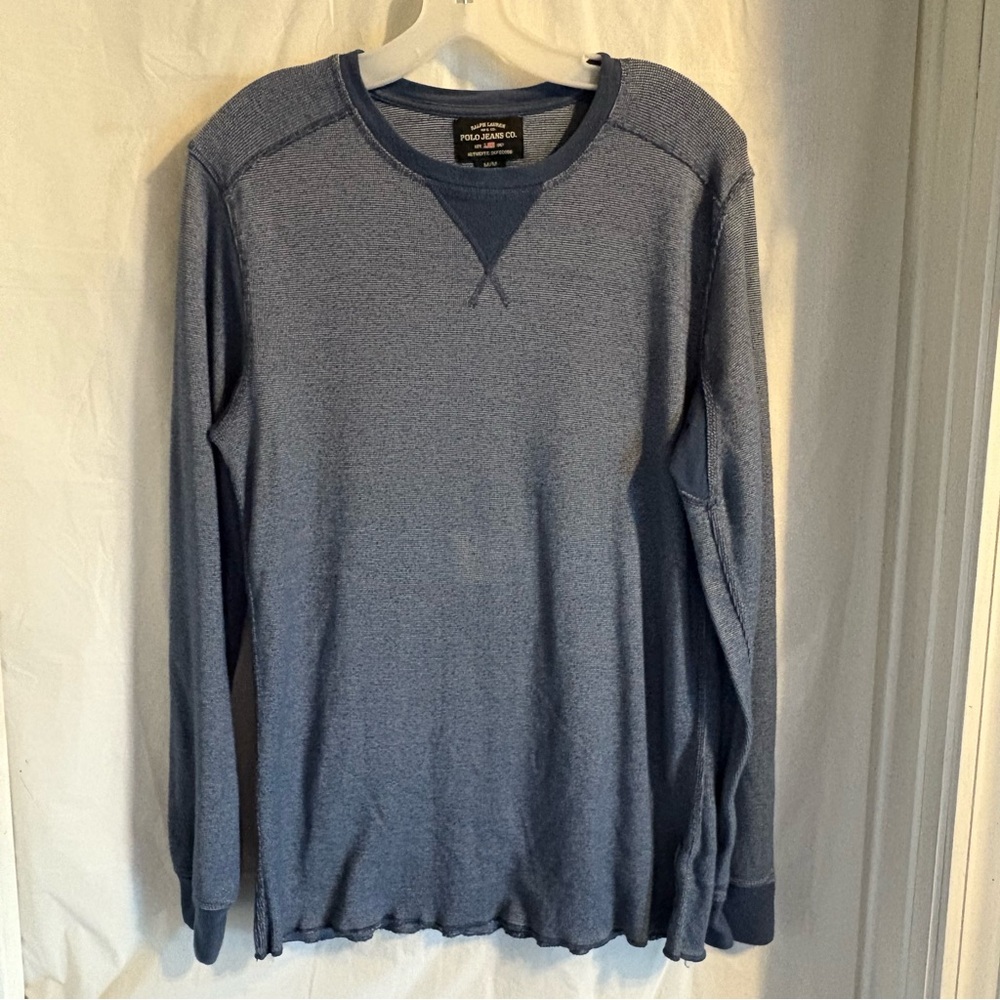 Polo Jeans Co. By‎ Ralph Lauren Long Sleeve Thermal Men’s Sz Medium Blue Preppy